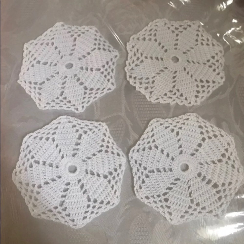 Lot of 4 Crochet doilies